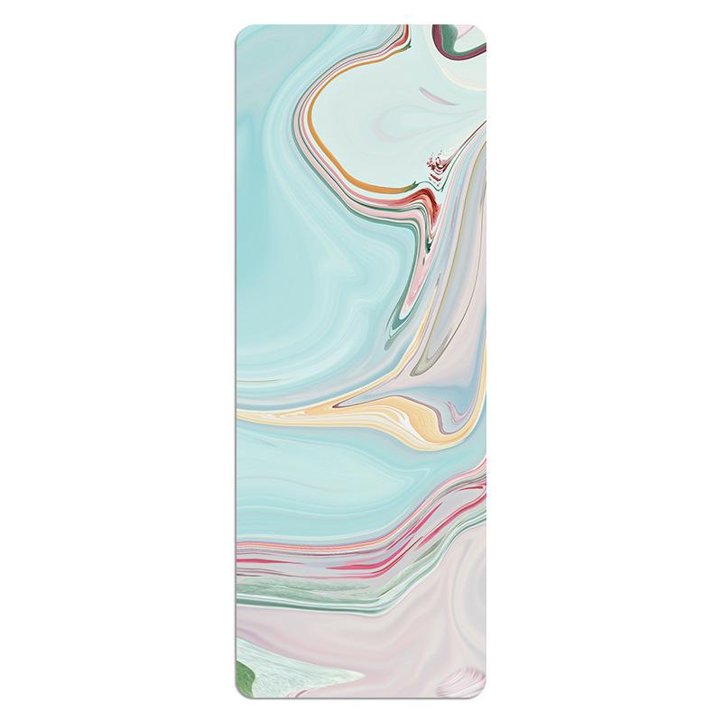 Suede Printed Yoga Mat Rubber Yoga Mat Foldable Anti Slip Wear-resistant Fitness mat Ultra-thin Folding Cushion 68/80cm*1.5mm