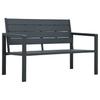 Garden Bench 120 cm HDPE Gray Wood Look