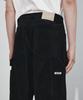 Hoite Rise Corduroy Work Pants (Black)