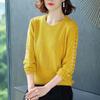 O-Neck Lace Pullover Sweater Loose Knitted Hollow Solid Top Spring Versatile Women's Knitwear