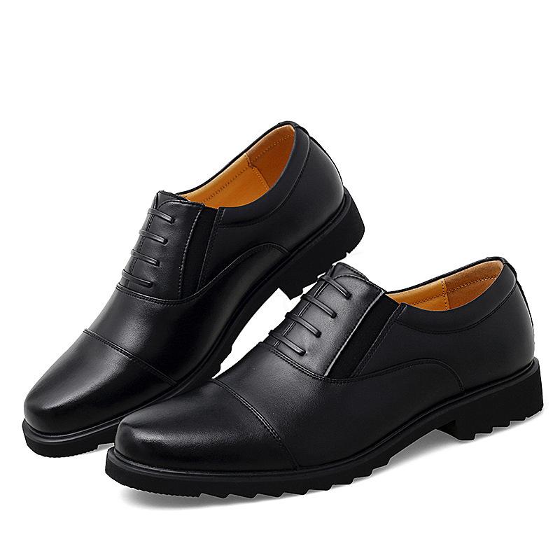 Men's Business Casual Leather Shoes Three-joint Security Standard Work Shoes Black Four-season Leather Shoes Soft-soled Non-slip Men's Shoes