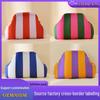 Chic Knitted Beach Striped Cloud Bag - Large Capacity Versatile Makeup Clutch