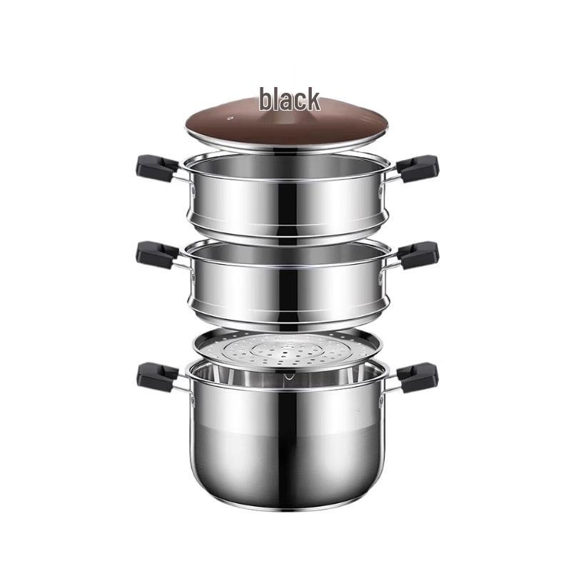 Suule 24cm 3-Layer Induction Steamer Pot