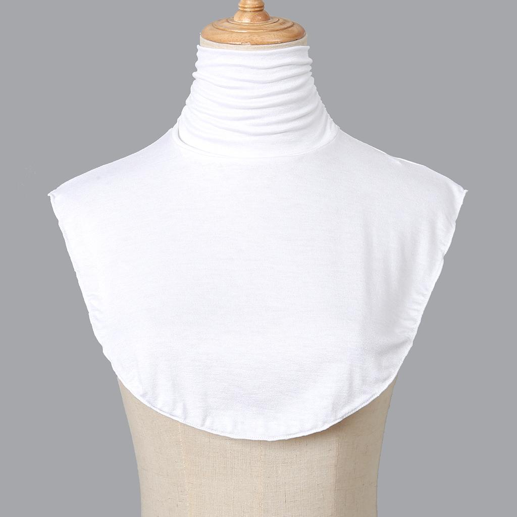 Soft Cotton Modal Inner Neck Cover Solid Color False Collar For Woman Mock Neck Half Top Detachable Collars Neck Free Size