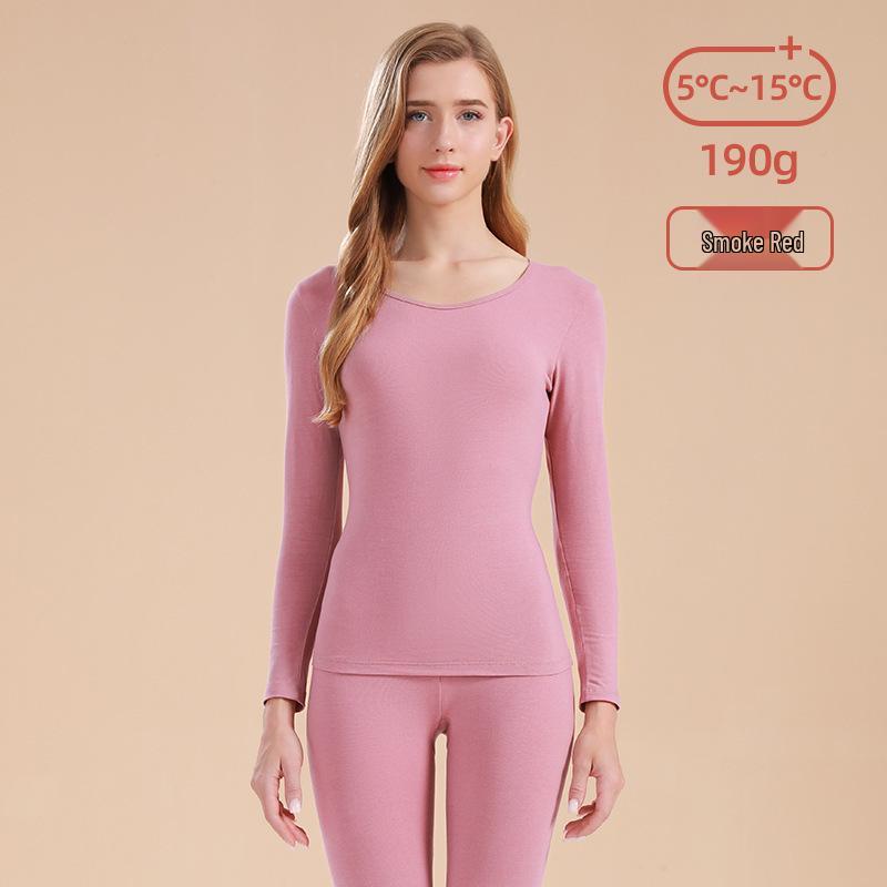 Dames Set van Pure Katoen Lange Onderbroek & Trui - Effen Kleur, Lichtgewicht, Warme Basislaag voor Herfst/Winter