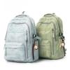 Minimalist Backpack for Women Men Letter Accent Multiple Pockets Adjustable Strap Large Capacity Casual Daily Bag for Commute Travel School No Pendant