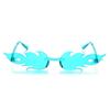 Novelty Party Cosplay bezmalu liesmas formas liesmas saulesbrilles saulesbrilles sievietēm saulesbrilles