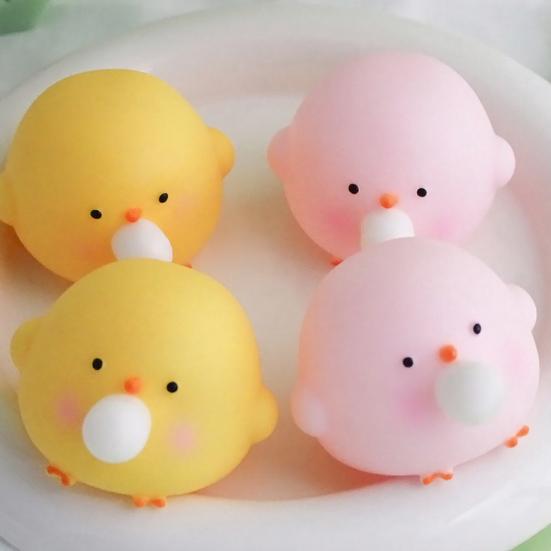 Bubble Animal Squeeze Toy Stress Relief Bubble Popping Chick Pig Toy Anti-Anxiety Stress Ball Portable Students Office Worker Desk Toy