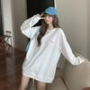 Women Loose Long Sleeve Crew Neck Pullover Casual Fashion Sweatshirt