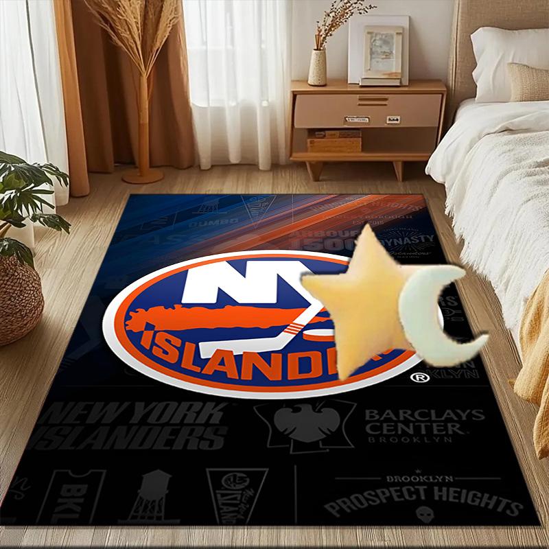 Ny Islanders Pride Floor Mat for Living Room, Game Rooms, Office, Bedroom, Office Floor Mat Playful Design, Christmas fan gifts