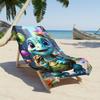 1 Cat Cartoon Turtle Design Beach Towel, Microfiber Beach Mat, Super Absorbent Bath Towel, Suitable for Travel, Swimming, Diving