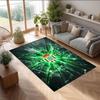 Real Betis Football Print Crystal Velvet Rug, Comfortable Water Absorbent Non Slip Indoor Floor Carpet