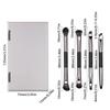 Double-Ended Makeup Brushes Set: Eyeshadow Brush, Contour Brush, Blush Brush, Portable Travel Mini Makeup Brush With Mirror