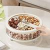 Fruit Plate High-End Sense, Light Luxury Style, Living Room, Tea Table, Snacks, Candy Box, Plastic With Lid, Tall Fruit Dried Fruit Plate For Home Use