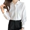 Codzienna koszula damska Biała koszula damska Wszechstronna Luźna Wyszczuplająca Temperament Odzież robocza Bluzka zawodowa Bluzka Yankee Temperament Elegancki Modny Top
