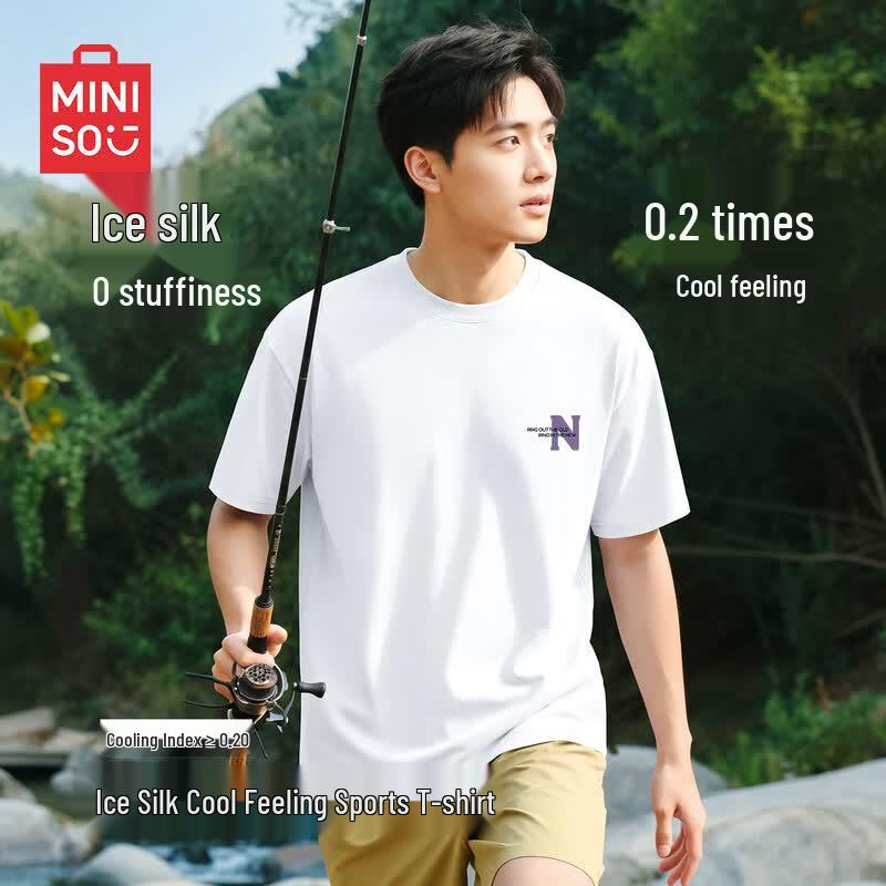MINISO Men s Ice Silk Short Sleeve T-Shirt L