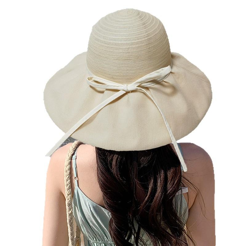 New organza big edge beach hat children outdoor outing shading color glue sun hat