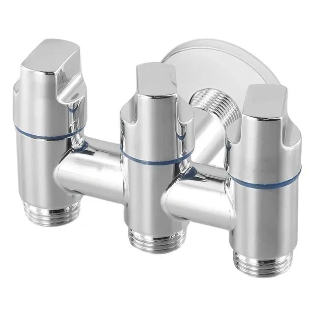 

Bathroom Faucet Stainless Steel Bathroom Garden Wter Tap Multifunctional 3 Way Water Distributor Valve Bathroom Accessories серебряный