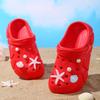Starfish Seashell Clogs for Girls, Cute Shoes Accessories, Girls DIY Sandals Beach Decoration Outdoor Slippers 3057