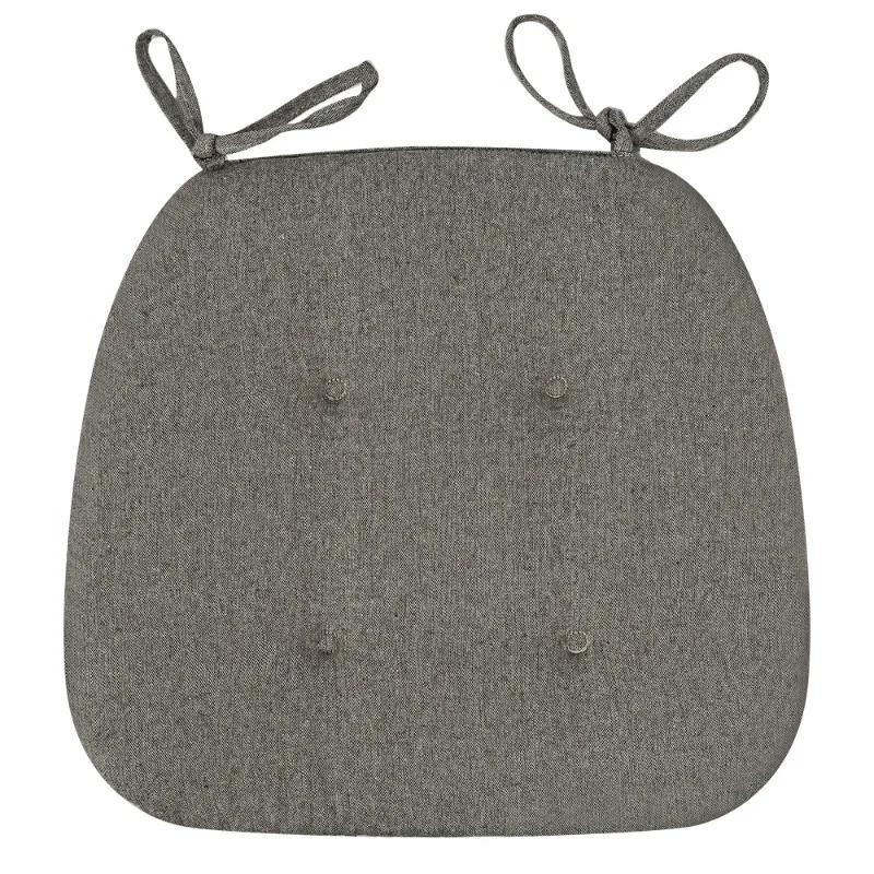 Universal Dining Chair Cushion Thickened Keep Warm Cotton Linen Seat Pad Horseshoe Shape Breathable All Season Home Use Cushion