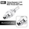 uxcell 2pcs Car Fuel Line Fittings 6AN Male Flare Bulkhead To 8mm Hose Barb