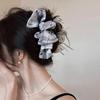 Elegant Chiffon Bow Hair Claw Clamp New Large Hair Crab Barrettes Vintage Hairpins For Women Print Hair Accessories Ornament