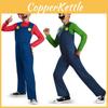 Fantasia Vibrante Luigi de Super Mario Bros Traje de Desenho Animado de Corpo Inteiro Durável com Costura de Alta Qualidade Para Todas as Idades