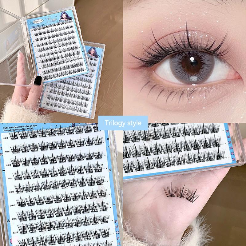 No-Glue False Eyelashes - Easy 3-Step Application, Natural Look, Perfect for Beginners with Sunflower Desig