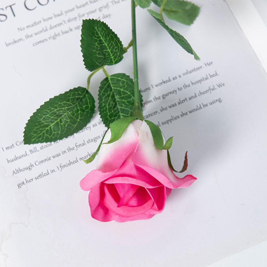 

5/10Pcs Artificial Flowers Rose Bouquets Wedding Decorative Wreaths Festival Valentine s Day Vases Home Garden Party Fake Plants 5 Pieces глибокий рожевий колір