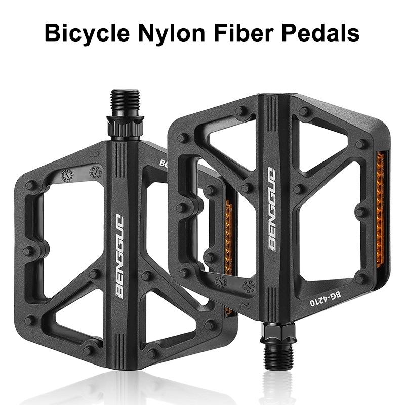 Bike Pedals - Bicycle Pedals with Reflectors - MTB Pedals Wide Platform Pedals for Mountain Bike, BMX, Road Bike Pedals Pedal
