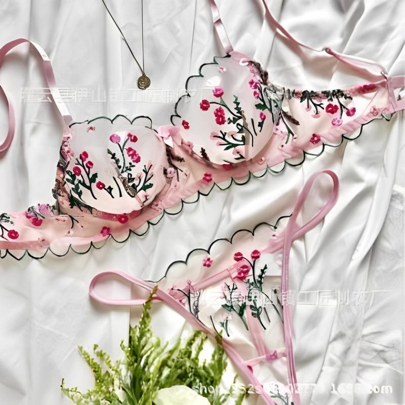 

Горячо продаваемое нижнее белье с цветочной вышивкой, милый ветер, прозрачная сетка, сексуальный и удобный пояс для чулок S