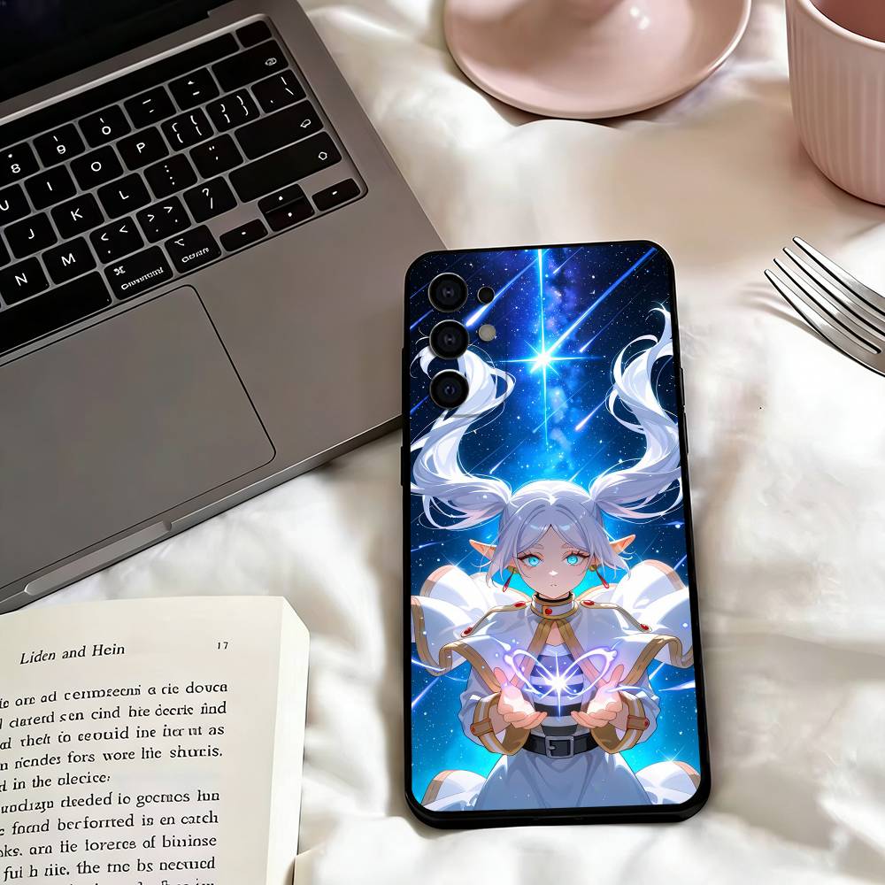 Frieren Beyond Journey's End Phone Case For Samsung S25,S24,S21,S22,S23,S30,Ultra,S20,Plus,Fe,Soft Silicone Black Cover