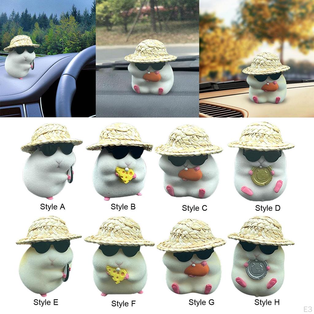 Adorable Easter Car Pendant with Removable Hat - Perfect for Shelf and Desktop Decor