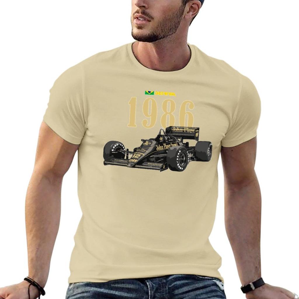 New 1986 Ayrton Senna F1 T-Shirt Summer Tops Custom T Shirts Design Your Own New Edition T Shirt Cute Tops Mens T Shirts Tshirt