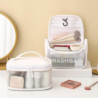 Kosmetiktasche für Reisen mit großer Kapazität, wasserdicht, aus mattiertem PU