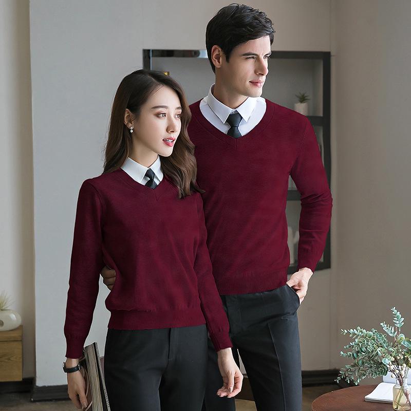 Unisex V-Ausschnitt Wollweste für Frühling/Herbst Business-Kleidung