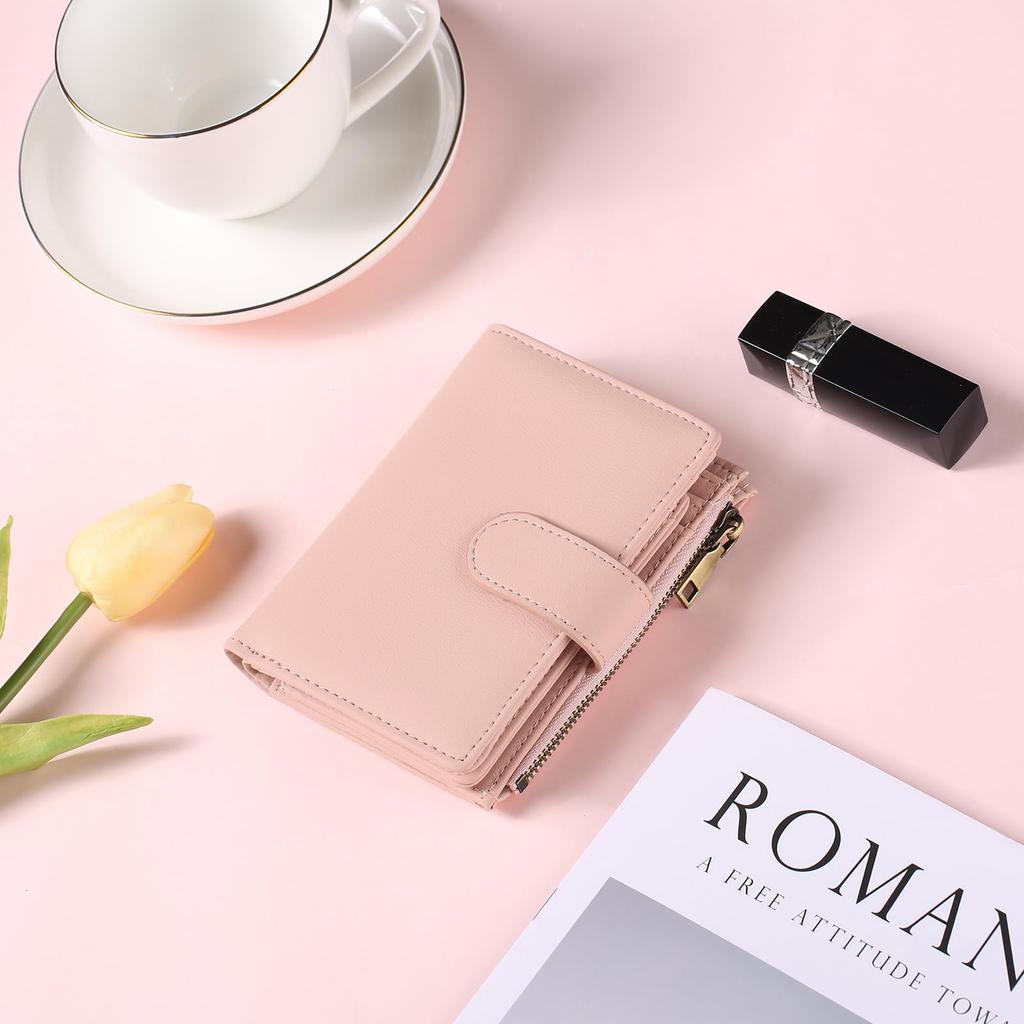 Cartera para Mujer RNIEGA, Gran Capacidad, Cuero Genuino, Ligera, Cartera Plegable, Monedero, Tarjetero, Compacta, Protección RFID y contra Clonación