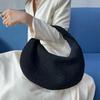Stylish European & American Frosted Woven Women's Large Versatile Dumpling Handbag