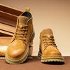 New Shoes Leather Business Dress Leather Shoes Breathable Wear-resistant Casual Shoes Heightening Martin Soft-soled Shoes