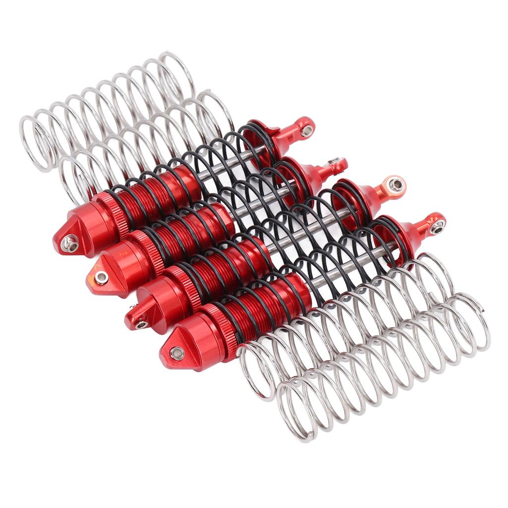 4Pcs Aluminum Alloy Front and Rear Shock Absorber RC Shock Damper for ARRMA 1 10 Remote Control CarRed