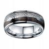 Wedding Ring Silver Signet Ring Steel Wood 241