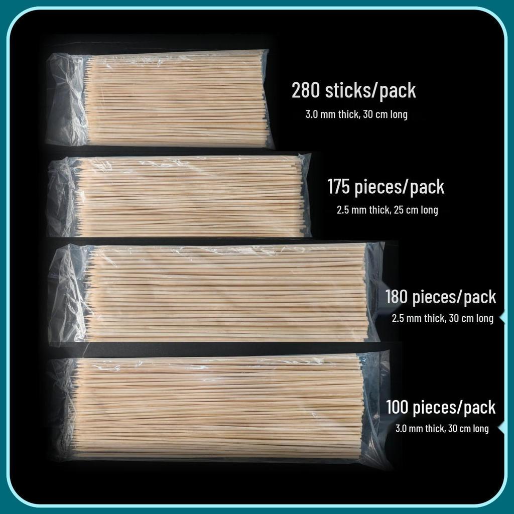 Disposable Bamboo Skewers for BBQ, Mutton, Spicy Hot Pot, Grilled Sausage, and Starch Sausage