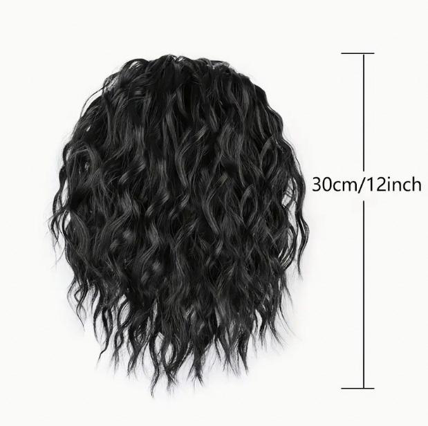 Messy Bun Hair Pieces Loose Wavy Curly Bun Short Drawstring Ponytail Hair Extensions Top Synthetic Ponytail Women's Hair Extensions