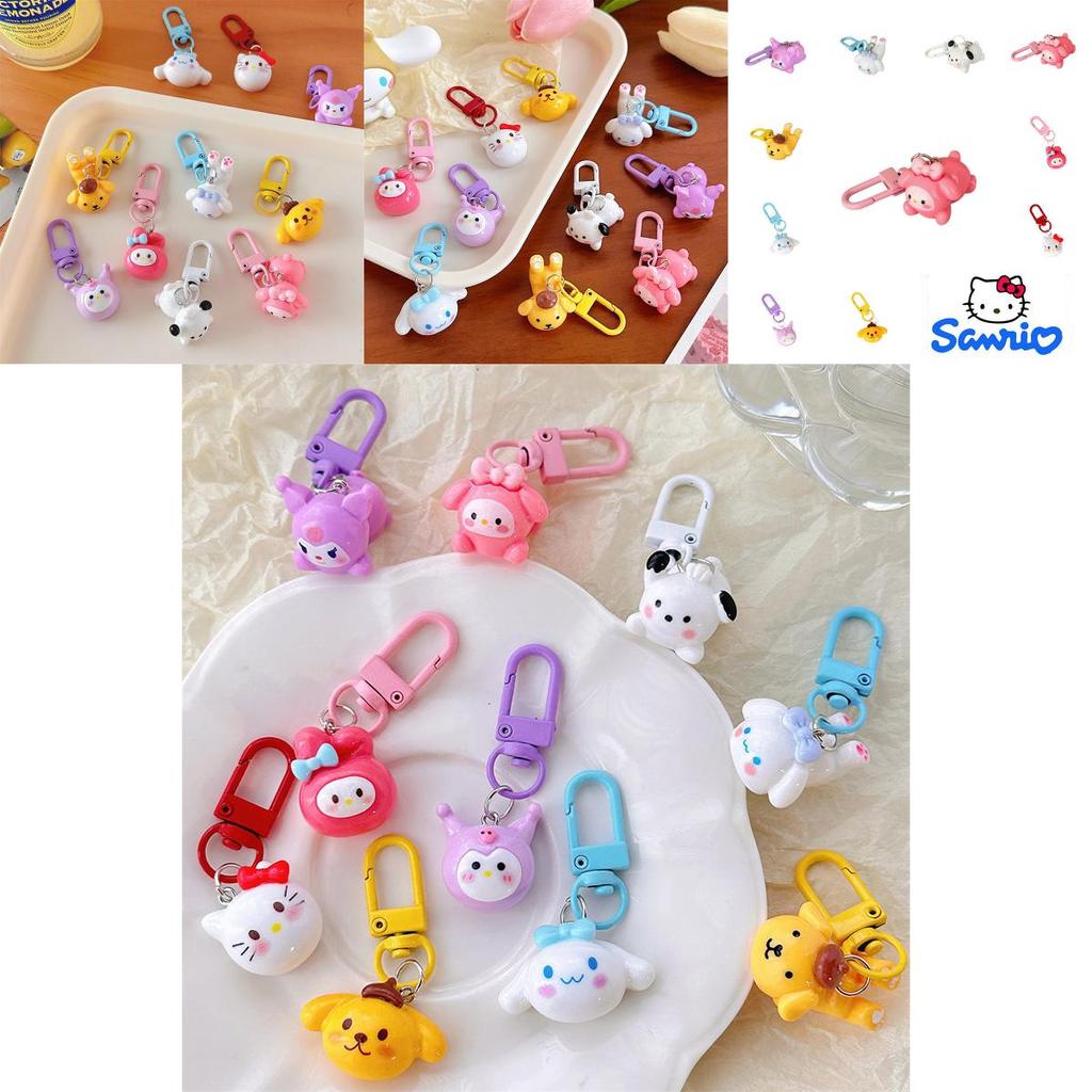 Lovely Cartoon Round Face Keychain Pendant Japanese Style Sweet And Cute Girl Heart Bookbag Accessory Bff Gift