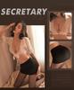 Man Yan Sexy OL Secretary Teacher Uniform Set: Lace-up Shirt & Bodycon Pencil Skirt Two-piece