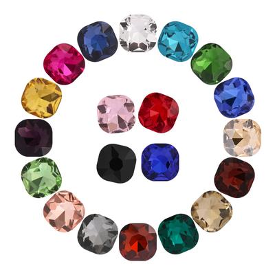 50 Stück Fette Quadratische Spitze Boden Speziell geformte Diamant Kleidung Gepäck Handyhülle Schuh Kristall Zubehör Spitze Boden Fetter Quadratischer Nagel