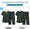 Mom's Bamboo Cotton Plus Size Summer Casual Set – Loose Short-Sleeve Top & Two-Piece Outfit for Middle-Aged and Elderly Women