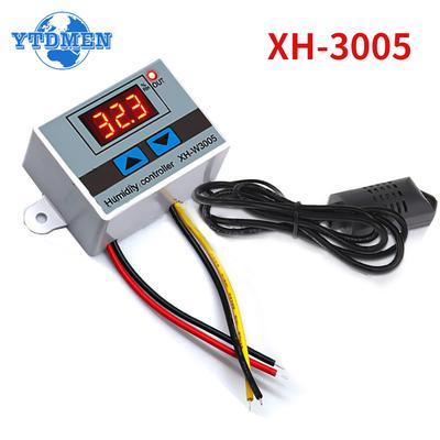 XH-W3005 110V 220V 12V Contrôleur d'humidité numérique Hygromètre Interrupteur de contrôle 0~99%RH Hygrostat avec capteur d'humidité