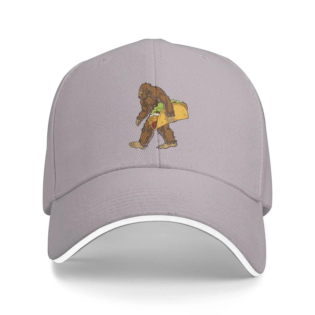 Boné de Baseball Bigfoot Sasquatch Carregando Taco Par Mulheres Personalizado DIY Chapéu Trucker Moda Verão Outdoor Academia Bonés Ajustáveis