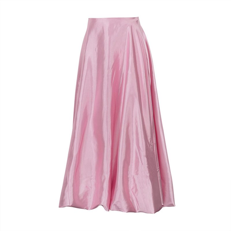 Western Style Spring New Balloon Skirt Fashion Casual Simplicity Solid All-Match High Waist Pettiskirt Skirt